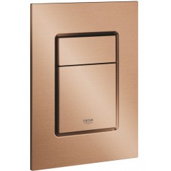 Πλακέτα εντοιχιζόμενου καζανακίου brushed warm sunset από ABS διπλής ενέργειας με πνευματικό μηχανισμό, χρώμα: Ροζ Χρυσό επιφάνεια: Βουρτσισμένη Πλακέτες