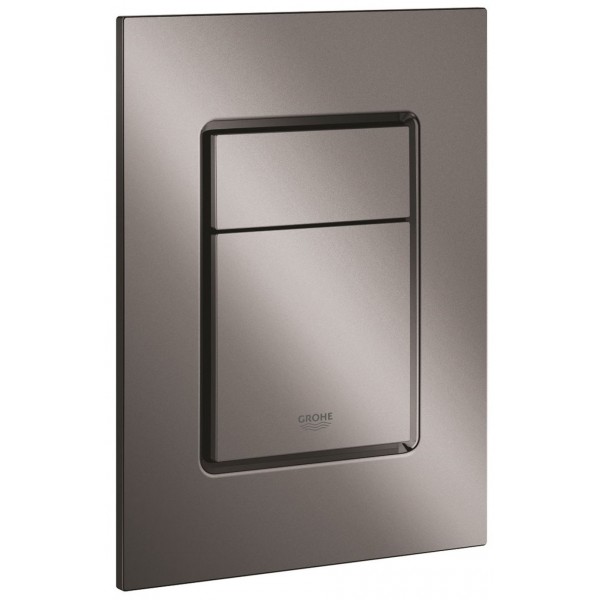 Flush wall plates for concealed cistern hard graphite dual flush valve material: ABS Pneumatic, color: Grey surface: Glossy Flush plates