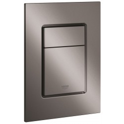 Πλακέτα εντοιχιζόμενου καζανακίου hard graphite από ABS διπλής ενέργειας με πνευματικό μηχανισμό, χρώμα: Γκρι επιφάνεια: Γυαλιστερή Πλακέτες