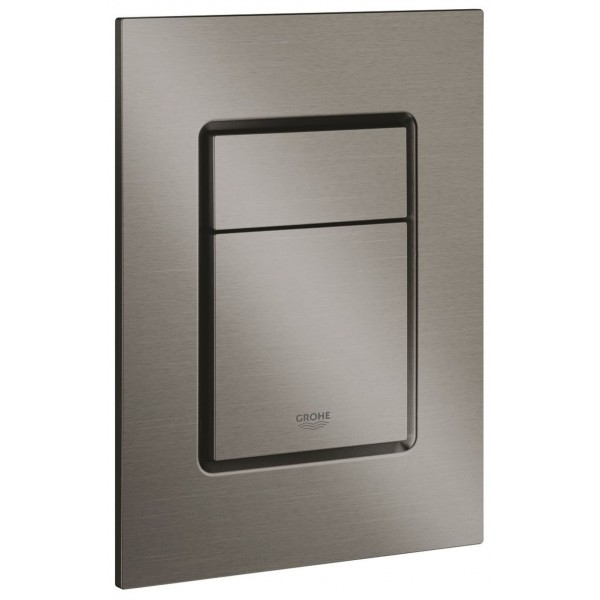 Πλακέτα εντοιχιζόμενου καζανακίου brushed hard graphite από ABS διπλής ενέργειας με πνευματικό μηχανισμό, χρώμα: Γκρι επιφάνεια: Βουρτσισμένη Πλακέτες Πλακέτα εντοιχιζόμενου καζανακίου brushed hard graphite από ABS διπλής ενέργειας με πνευματικό μηχανισμό, χρώμα: Γκρι επιφάνεια: Βουρτσισμένη Πλακέτες