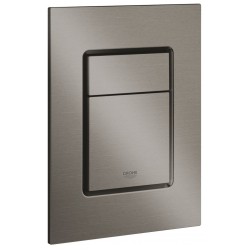 Flush wall plates for concealed cistern brushed hard graphite dual flush valve material: ABS Pneumatic, color: Grey surface: Brushed Flush plates