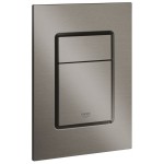 Flush wall plates for concealed cistern brushed hard graphite dual flush valve material: ABS Pneumatic, color: Grey surface: Brushed Flush plates