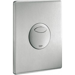 Πλακέτα εντοιχιζόμενου καζανακίου stainless steel από inox διπλής ενέργειας με πνευματικό μηχανισμό, χρώμα: Χρωμέ επιφάνεια: Βουρτσισμένη Πλακέτες