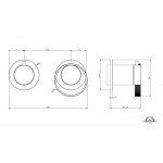Shower tap Wall-mounted external part 2 holes 2 way material: Brass mixer without hand shower, hose and holder, color: Bronze surface: Glossy Wall-mounted - external part Shower tap Wall-mounted external part 2 holes 2 way material: Brass mixer without hand shower, hose and holder, color: Bronze surface: Glossy Wall-mounted - external part