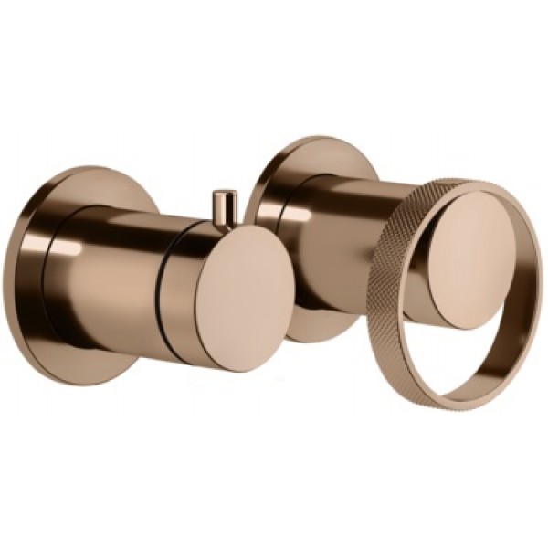 Shower tap Wall-mounted external part 2 holes 2 way material: Brass mixer without hand shower, hose and holder, color: Bronze surface: Glossy Wall-mounted - external part Shower tap Wall-mounted external part 2 holes 2 way material: Brass mixer without hand shower, hose and holder, color: Bronze surface: Glossy Wall-mounted - external part