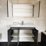Bathroom furniture set with washbasin 100x47x62 material: Wood composite wall mounted, color: Wood Grey Bathroom furniture sets
