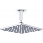 Κεφαλή ντους οροφής 20x20 από ABS 1 ροής & βραχίονα Square 10cm, χρώμα: Χρωμέ επιφάνεια: Γυαλιστερή Κεφαλές ντους