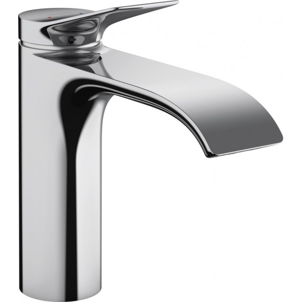 Wash basin tap Deck-mounted material: Brass mixer waterfall (cascatta) With pop-up waste set Μ size 110, color: Chrome surface: Glossy Deck-mounted Wash basin tap Deck-mounted material: Brass mixer waterfall (cascatta) With pop-up waste set Μ size 110, color: Chrome surface: Glossy Deck-mounted
