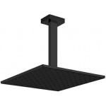 Shower head Ceiling-mounted 30x30 material: Brass, style: 1 spray, color: Black surface: Matt Overhead showers