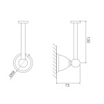 Paper holder no cover material: Brass, color: Chrome surface: Glossy Toilet paper holders Paper holder no cover material: Brass, color: Chrome surface: Glossy Toilet paper holders