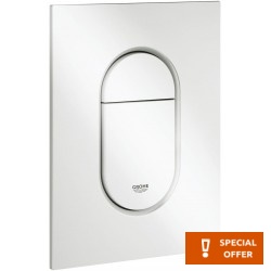 Flush wall plates for concealed cistern alpine white dual flush valve material: ABS Pneumatic, color: White surface: Matt