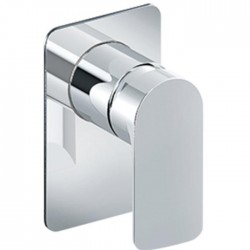 Shower tap Wall-mounted concealed - complete set 1 way material: Brass mixer With plate without hand shower, hose and holder, color: Chrome surface: Glossy Wall-mounted - external part