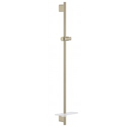Βέργα ντους 90cm από ορείχαλκο brushed nickel με σαπουνοθήκη, χρώμα: Χρωμέ επιφάνεια: Βουρτσισμένη Βέργες ντους