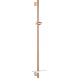 Shower slider rail 90cm material: Brass warm sunset with soap holder, color: Pink Gold surface: Glossy Shower slider rails
