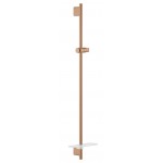 Shower slider rail 90cm material: Brass Brushed Warm Sunset with soap holder, color: Pink Gold surface: Brushed Shower slider rails Shower slider rail 90cm material: Brass Brushed Warm Sunset with soap holder, color: Pink Gold surface: Brushed Shower slider rails