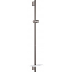 Shower slider rail 90cm material: Brass hard graphite with soap holder, color: Grey surface: Glossy Shower slider rails