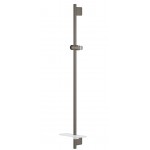 Shower slider rail 90cm material: Brass brushed hard graphite with soap holder, color: Grey surface: Brushed Shower slider rails