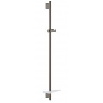 Shower slider rail 90cm material: Brass brushed hard graphite with soap holder, color: Grey surface: Brushed Shower slider rails