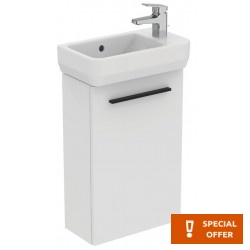 Furniture base with washbasin 45x25x76 material: Wood composite 1 basin wall mounted, color: White