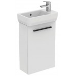 Furniture base with washbasin 45x25x76 material: Wood composite 1 basin wall mounted, color: White Cabinets with wash basin