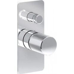 Shower tap Wall-mounted concealed - complete set 2 way material: Brass mixer With plate without hand shower, hose and holder, color: Chrome surface: Glossy Wall-mounted - external part