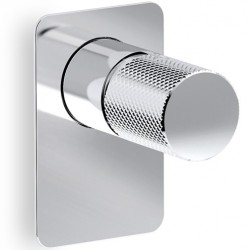 Shower tap Wall-mounted concealed - complete set 1 way material: Brass mixer With plate without hand shower, hose and holder, color: Chrome surface: Glossy Wall-mounted - external part