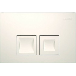 Πλακέτα εντοιχιζόμενου καζανακίου alpine white από ABS διπλής ενέργειας μηχανικά με έλασμα, χρώμα: Λευκό επιφάνεια: Γυαλιστερή Πλακέτες