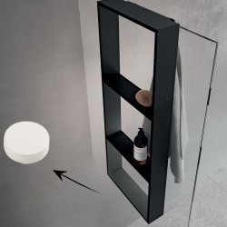 Sponge box material: Solid Surface Hanging Triple, color: Black surface: Matt
