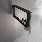 Sponge box material: Solid Surface Hanging Single, color: Black surface: Matt Shower baskets
