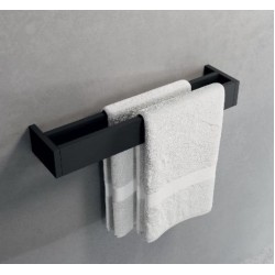 Towel 30x10x6 Fixed double material: Solid Surface, color: Black surface: Matt