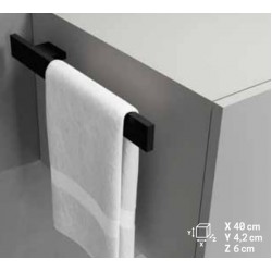 Πετσετοθήκη 40x6x4,2 6x40 σταθερή από solid surface επίπλου, χρώμα: Μαύρο επιφάνεια: Ματ