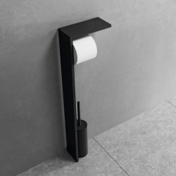 Brush - bin Floor standing material: Solid Surface 21,2x9,7x75, color: Black surface: Matt