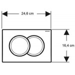 Flush wall plates for concealed cistern white alpine Actuation dual flush valve material: ABS, color: White surface: Matt