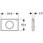 Flush wall plates for concealed cistern material: ABS Mechanical with string single flush valve, color: Chrome surface: Glossy Flush plates