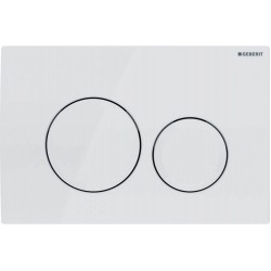 Flush wall plates for concealed cistern white alpine Actuation dual flush valve material: ABS, color: White surface: Glossy Flush plates