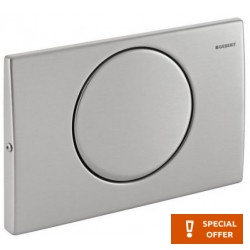 Πλακέτα εντοιχιζόμενου καζανακίου από inox μηχανικά μονής ενέργειας, χρώμα: Χρωμέ επιφάνεια: Βουρτσισμένη Πλακέτες