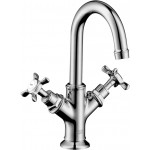 Wash basin tap Deck-mounted dual-level L size material: Brass With pop-up waste set, color: Chrome surface: Glossy Deck-mounted Wash basin tap Deck-mounted dual-level L size material: Brass With pop-up waste set, color: Chrome surface: Glossy Deck-mounted