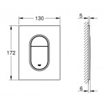 Flush wall plates for concealed cistern brushed cool sunrise dual flush valve material: ABS Pneumatic, color: Gold surface: Brushed Flush plates