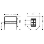 Paper holder with shelf material: Brass, color: Chrome surface: Glossy Toilet paper holders Paper holder with shelf material: Brass, color: Chrome surface: Glossy Toilet paper holders