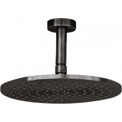Shower head Ceiling-mounted 25x25 material: ABS, style: 1 spray, color: Black surface: Brushed Overhead showers