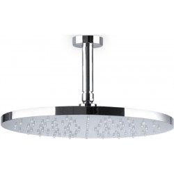 Κεφαλή ντους οροφής 20x20 από ABS 1 ροής & βραχίονα 10cm, χρώμα: Χρωμέ επιφάνεια: Γυαλιστερή Κεφαλές ντους