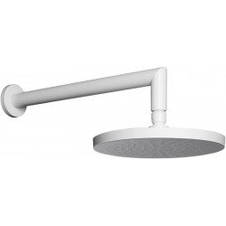 Κεφαλή ντους επίτοιχος τύπος 30x30 από ABS 1 ροής & βραχίονα 35cm, χρώμα: Λευκό επιφάνεια: Ματ Κεφαλές ντους