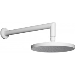 Κεφαλή ντους επίτοιχος τύπος 20x20 από ABS 1 ροής & βραχίονα 35cm, χρώμα: Λευκό επιφάνεια: Ματ Κεφαλές ντους