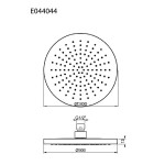 Κεφαλή ντους οροφής 30x30 από ABS 1 ροής & βραχίονα 10cm, χρώμα: Λευκό επιφάνεια: Ματ Κεφαλές ντους