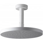 Κεφαλή ντους οροφής 30x30 από ABS 1 ροής & βραχίονα 10cm, χρώμα: Λευκό επιφάνεια: Ματ Κεφαλές ντους