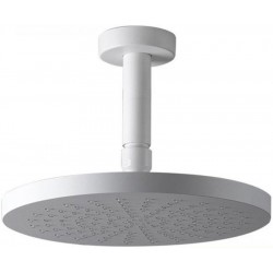 Κεφαλή ντους οροφής 30x30 από ABS 1 ροής & βραχίονα 10cm, χρώμα: Λευκό επιφάνεια: Ματ Κεφαλές ντους