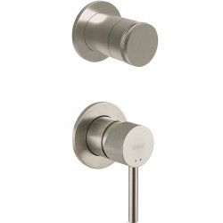 Shower tap Wall-mounted concealed - complete set 2 holes 2 way material: Brass mixer without hand shower, hose and holder, color: Chrome surface: Brushed Wall-mounted - external part