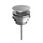 Wash basin tap Wall-mounted concealed - complete set material: Brass With plate With push-open waste set 19,2cm, inox finish, color: Chrome surface: Brushed Wall-mounted - external part