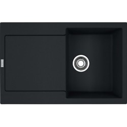 Sink Granite 78x50 left / right nested 1 bowl, color: Black Granite