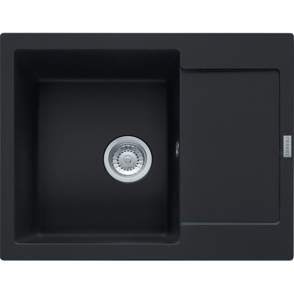 Sink Granite 62x50 left / right nested 1 bowl Matt Black, color: Black Granite
